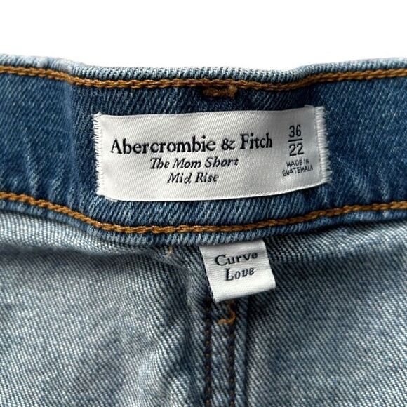 🐿️ NWT Abercrombie & Fitch Curve Love The Mom Short Mid-Rise Plus 36 (22 US) - Picture 4 of 6